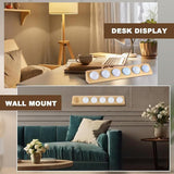 Maxbell Golf Ball Display Case Souvenir Golfball Collections Golf Ball Storage Stand wood color