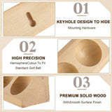 Maxbell Golf Ball Display Case Souvenir Golfball Collections Golf Ball Storage Stand wood color