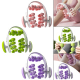 Maxbell 24 Wheel Muscle Roller Equipment Massaging Tool for Travel Yoga Bodybuilding Pink