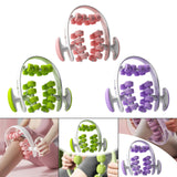 Maxbell 24 Wheel Muscle Roller Equipment Massaging Tool for Travel Yoga Bodybuilding Pink