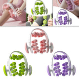 Maxbell 24 Wheel Muscle Roller Equipment Massaging Tool for Travel Yoga Bodybuilding Pink