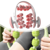 Maxbell 24 Wheel Muscle Roller Equipment Massaging Tool for Travel Yoga Bodybuilding Pink