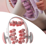 Maxbell 24 Wheel Muscle Roller Equipment Massaging Tool for Travel Yoga Bodybuilding Pink