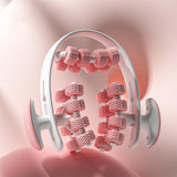 Maxbell 24 Wheel Muscle Roller Equipment Massaging Tool for Travel Yoga Bodybuilding Pink