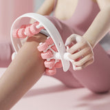 Maxbell 24 Wheel Muscle Roller Equipment Massaging Tool for Travel Yoga Bodybuilding Pink