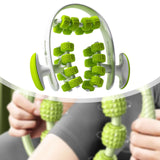 Maxbell 24 Wheel Muscle Roller Equipment Massaging Tool for Travel Yoga Bodybuilding Green