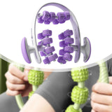 Maxbell 24 Wheel Muscle Roller Equipment Massaging Tool for Travel Yoga Bodybuilding Purple
