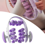 Maxbell 24 Wheel Muscle Roller Equipment Massaging Tool for Travel Yoga Bodybuilding Purple