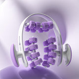 Maxbell 24 Wheel Muscle Roller Equipment Massaging Tool for Travel Yoga Bodybuilding Purple