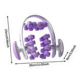 Maxbell 24 Wheel Muscle Roller Equipment Massaging Tool for Travel Yoga Bodybuilding Purple