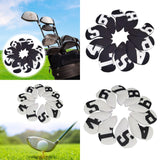 Maxbell 10Pcs Golf Iron Headcovers Golf Iron Covers Set for Golfer Golfing Men Women Black