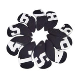 Maxbell 10Pcs Golf Iron Headcovers Golf Iron Covers Set for Golfer Golfing Men Women Black