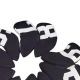 Maxbell 10Pcs Golf Iron Headcovers Golf Iron Covers Set for Golfer Golfing Men Women Black