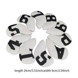Maxbell 10Pcs Golf Iron Headcovers Golf Iron Covers Set for Golfer Golfing Men Women White