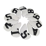 Maxbell 10Pcs Golf Iron Headcovers Golf Iron Covers Set for Golfer Golfing Men Women White
