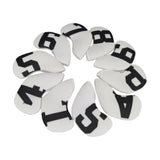 Maxbell 10Pcs Golf Iron Headcovers Golf Iron Covers Set for Golfer Golfing Men Women White