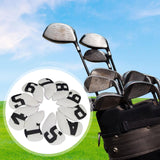 Maxbell 10Pcs Golf Iron Headcovers Golf Iron Covers Set for Golfer Golfing Men Women White
