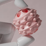 Maxbell Massage Rollers 21 and 4 Wheels Manual Leg Massagers for Travel Outdoor Arms Pink