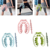 Maxbell Massage Rollers 21 and 4 Wheels Manual Leg Massagers for Travel Outdoor Arms Pink