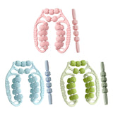 Maxbell Massage Rollers 21 and 4 Wheels Manual Leg Massagers for Travel Outdoor Arms Pink