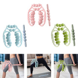 Maxbell Massage Rollers 21 and 4 Wheels Manual Leg Massagers for Travel Outdoor Arms Pink