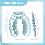 Maxbell Massage Rollers 21 and 4 Wheels Manual Leg Massagers for Travel Outdoor Arms Blue