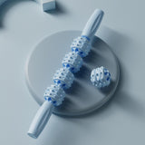 Maxbell Massage Rollers 21 and 4 Wheels Manual Leg Massagers for Travel Outdoor Arms Blue