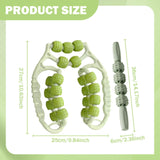 Maxbell Massage Rollers 21 and 4 Wheels Manual Leg Massagers for Travel Outdoor Arms Green
