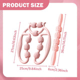 Maxbell 2 Pieces Massage Roller Multifunctional Muscle Roller for Arms Indoor Sports pink