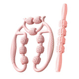 Maxbell 2 Pieces Massage Roller Multifunctional Muscle Roller for Arms Indoor Sports pink