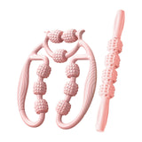 Maxbell 2 Pieces Massage Roller Multifunctional Muscle Roller for Arms Indoor Sports pink