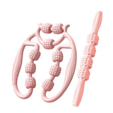Maxbell 2 Pieces Massage Roller Multifunctional Muscle Roller for Arms Indoor Sports pink