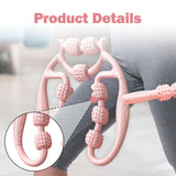 Maxbell 2 Pieces Massage Roller Multifunctional Muscle Roller for Arms Indoor Sports pink