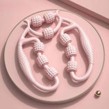 Maxbell 2 Pieces Massage Roller Multifunctional Muscle Roller for Arms Indoor Sports pink