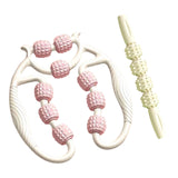 Maxbell 2 Pieces Massage Roller Multifunctional Muscle Roller for Arms Indoor Sports white