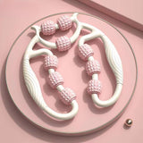 Maxbell 2 Pieces Massage Roller Multifunctional Muscle Roller for Arms Indoor Sports white