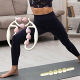 Maxbell 2 Pieces Massage Roller Multifunctional Muscle Roller for Arms Indoor Sports white