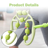 Maxbell 2 Pieces Massage Roller Multifunctional Muscle Roller for Arms Indoor Sports green