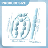 Maxbell 2 Pieces Massage Roller Multifunctional Muscle Roller for Arms Indoor Sports blue