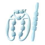Maxbell 2 Pieces Massage Roller Multifunctional Muscle Roller for Arms Indoor Sports blue