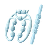 Maxbell 2 Pieces Massage Roller Multifunctional Muscle Roller for Arms Indoor Sports blue