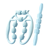 Maxbell 2 Pieces Massage Roller Multifunctional Muscle Roller for Arms Indoor Sports blue