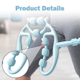 Maxbell 2 Pieces Massage Roller Multifunctional Muscle Roller for Arms Indoor Sports blue