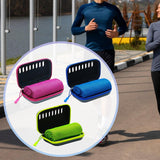 Maxbell 3Pcs Gym Ice Towels with Case Sports Cooling Towels for Travel Exercise Rose Red Blue Green