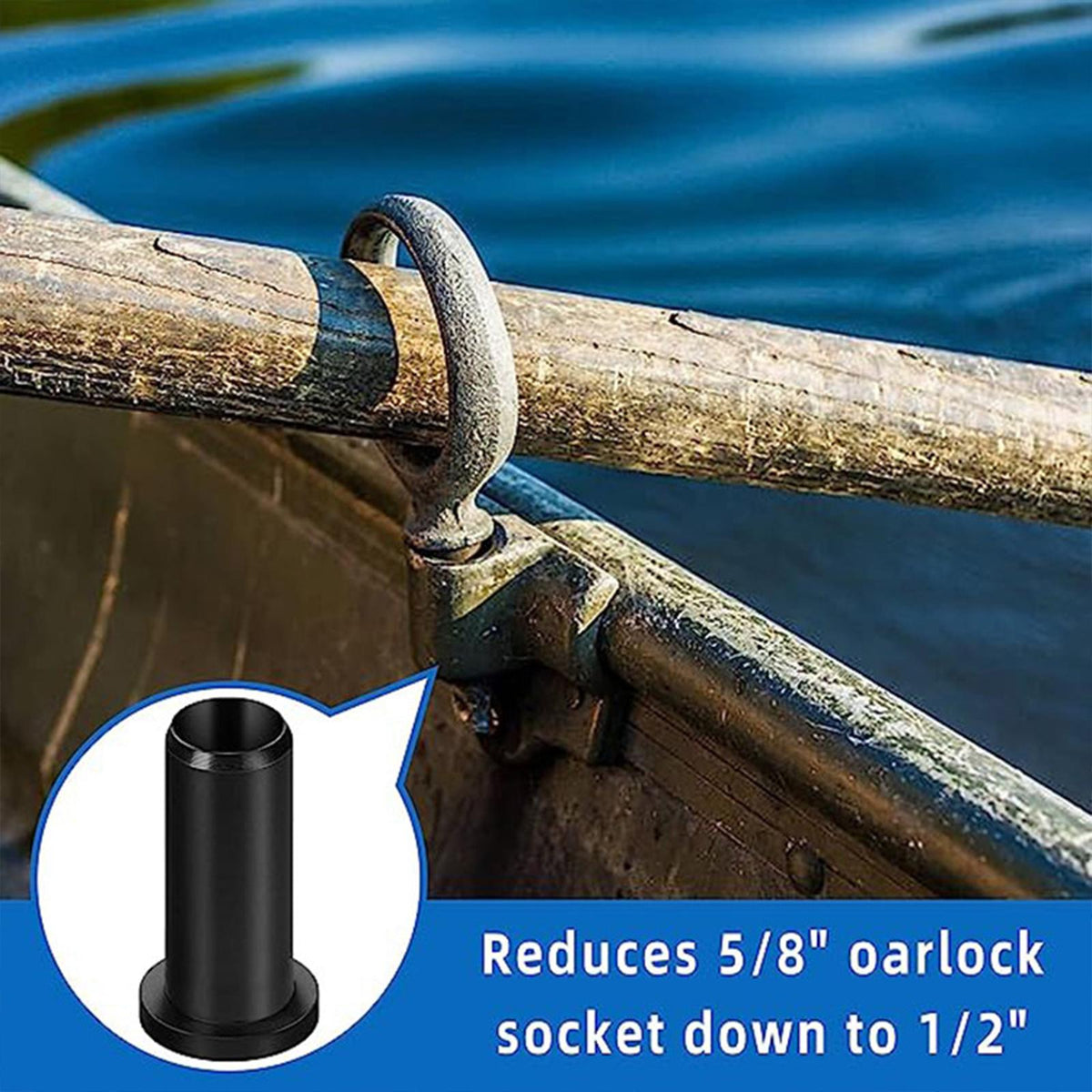1/2" Oarlock Bushings Nylon Oarlocks Socket Insert Boat Hardware Accessories 4 Pieces Set