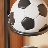 Basketball Rack Wall Mounted Display Storage Indoor Home Players Ball Holder Black 25x66cm