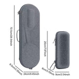 Badminton Racket Case Waterproof for Men Women Handbag with Handle Organizer Gray