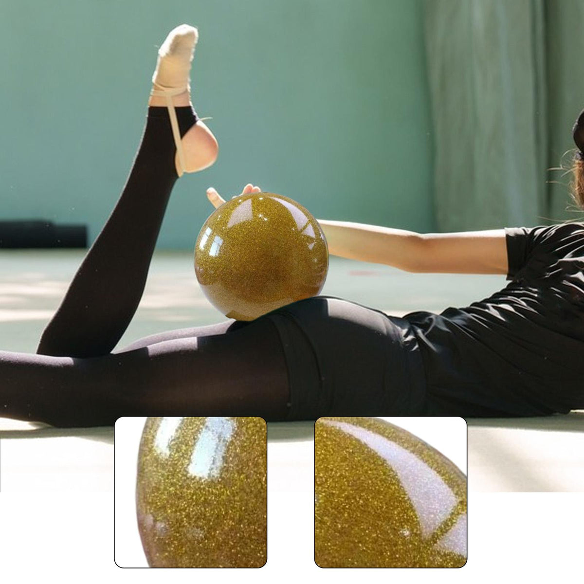 Rhythmic Gymnastic Ball Practice Rhythmic Ball for Fitness Dance Performance Gold