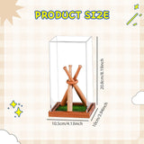 Baseball Display Box Transparent with Tee for Collections Jewelry Small Toys