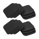 12 Pieces Treadmill Mat Thickened Anti Vibration Mat for Bike Weight Benches black